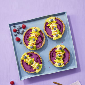 Blueberry and banana tartlets