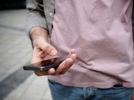 person with smartphone