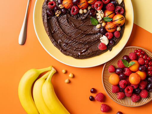 recipe Schoko Bananen Hummusplatte